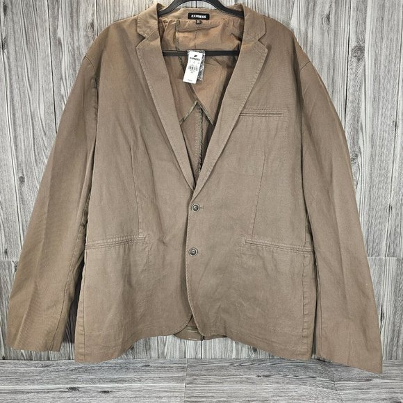 Express Notch Lapel Twill Coat - Men's Size XXL - MSRP $ 148.00 NEW - Picture 5 of 5